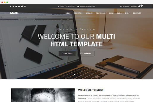 multi one page business template